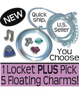Gift Set: Locket Plus 5 Floating Locket Charms too! What&#39;s In Your Heart... - £23.65 GBP
