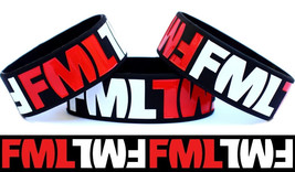 Three (3) of FML Wristbands F**** My Life Bracelets Wrist Band Funny Joke Items - £7.94 GBP