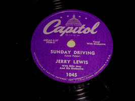 Jerry Lewis Sunday Driving I&#39;m A Little Busybody 48 RPM Phonograph Record - £31.26 GBP