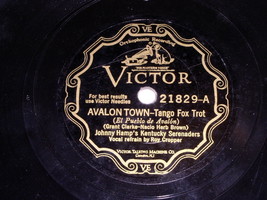Johnny Hamp Avalon Town 78 Rpm Phonograph Record Victor Label - £19.66 GBP