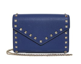 Valentino New Rockstud Wallet-on-chain Royal Blue Leather Cross Body Bag - £749.87 GBP