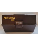 Vintage Fenwick III Brown 3-Tier Fishing Tackle Box Angling for Lures Gear - $28.71