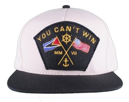 Motivation You Cant Win Naval Cream Beige Khaki Snapback Baseball Hat NWT - £14.95 GBP