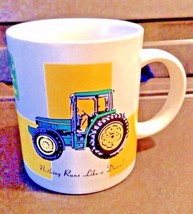 JOHN DEERE COFFEE MUG GREEN DEER LOGO Officially Licensed GIBSON Yellow Cup - $14.75