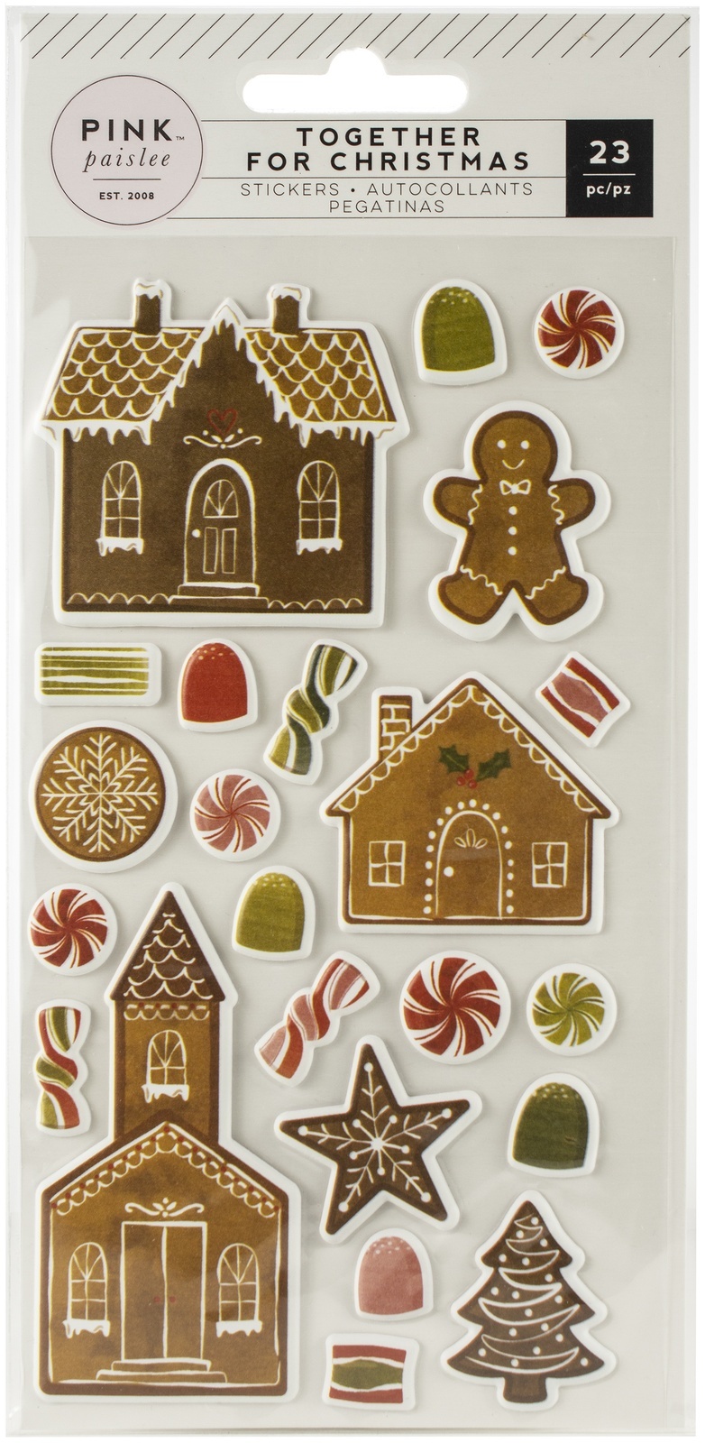 Together For Christmas Puffy Stickers 23/Pkg-Gingerbread. - $7.94