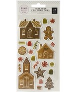 Together For Christmas Puffy Stickers 23/Pkg-Gingerbread. - £6.23 GBP
