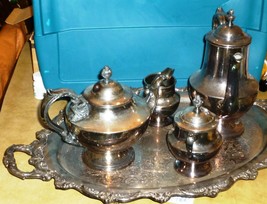Vintage Stunning Silverplated Sheridan 5 Pcs Coffee Tea Set - £71.94 GBP