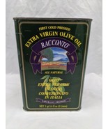 Vintage First Cold Pressed Extra Virgin Olive Oil Racconto Empty Tin - $28.07