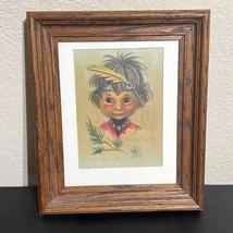 Vintage Indian Child Art By Monte Monteague Jimmy Grayhill - Colored Lit... - $247.49