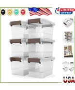 Compact 3.5 Quart Storage Bins with Durable Latching Handles - Set of 6 - $1,107.60 MXN