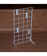 White COUNTERTOP RACK Store Display 12" x 24"   3" OC Grid Home Office New! - £21.10 GBP