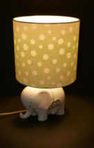 Babycake's Elephant Accent Table Bedside Lamp with Polka Dot Shade - $39.99