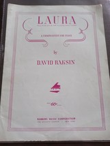 Vintage Sheet Music  Laura, Motion Picture theme for Piano, David Raskin 1945 - £38.83 GBP