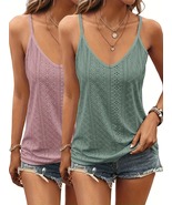 2 Pieces of Women's Y2K Style V-Neck Vests, Fashionable Perforated Sleev... - $17.99