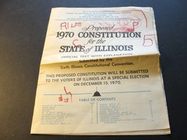 Proposed 1970 Constitution for the State of Illinois -Supplement for Newspaper. - £9.49 GBP