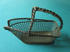 SILVERPLATE MESH WINE HOLDER CADDY VINTAGE 8 1/2 X 11 X 4&quot; - £36.26 GBP