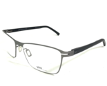 Gotti Eyeglasses Frames LEIF SLM Black Silver Rectangular Switzerland 54... - $112.18