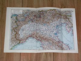 1928 Vintage Map Of Northern Italy Piedmont Lombardy Tuscany / Italian Istria - £23.14 GBP