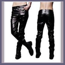 Men's Matrix "Wet Look" Shiny Faux Latex Leather Coat Jacket and/or Add Pants  image 3