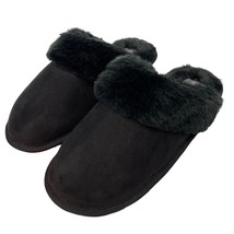 Easy Spirit Slippers Womens Black Cozy Fuzzy Scuff Slip On Warm Comfort Heyra - £16.16 GBP