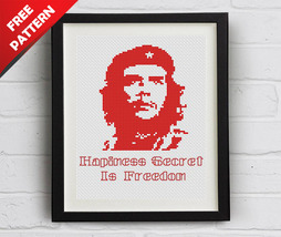 El Che Guevara Freedom Quote Free cross stitch PDF pattern - $0.00