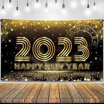 Xtralarge Happy New Year Banner 2023 - New Years Eve Banner, 72X44 Inch | Happy  - £23.72 GBP