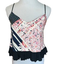 French Connection Womens Pink Floral Camisole Spaghetti Tank Top Blouse ... - $8.84