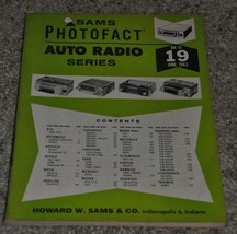 Vintage Sam&#39;s Photofact Auto Radio Series AR-19 June 1963 Service Manual - £10.95 GBP