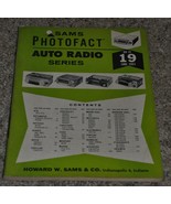 Vintage Sam&#39;s Photofact Auto Radio Series AR-19 June 1963 Service Manual - £11.19 GBP