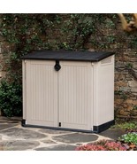 All-Weather Plastic Outdoor Storage Garden Pool Garbage Shed Box 30-Cu F... - £143.32 GBP