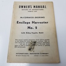 McCormick Ensilage Harvester No. 2 Owner&#39;s Manual 1946 International Har... - £14.90 GBP