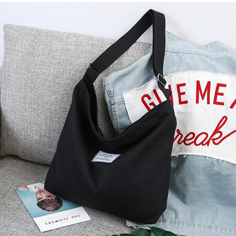 Large-capacity Canvas Shopping Bag Retro Casual Women&#39;s Tote Shoulder Bag Letter - $66.58