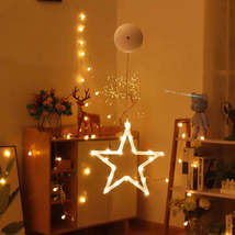 Christmas Decoration LED Sucker Festive Atmosphere Hanging Light(Stars) - £2.36 GBP
