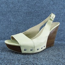 Via Spiga  Women Slingback Heel Shoes Beige Leather Size 8.5 Medium - £19.40 GBP