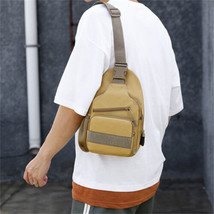 Men Shoulder Bag Sling Crossbody Chest Nylon Travel Satchel USB Port Backpack - £7.86 GBP