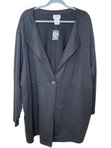 Plus Size 4X Black Button-Front Cardigan Only Necessities Preowned NEW L... - $29.58