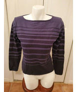 Norton Studio Women&#39;s Size Medium Blue &amp; Black Long Sleeve Sweater - £7.89 GBP