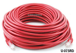 Intellinet 75ft CAT5E UTP Ethernet RJ45 Patch Cable Red - £26.78 GBP