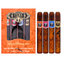 Cuba by Cuba for Men - 4 Pc Mini Gift Set 0.17oz Cuba Gold EDT Splash (M... - $13.49