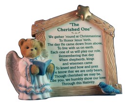Cherished Teddies The Cherished One Nativity Series Nativity Prayer Plaque - $12.86