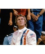 Steve McQueen looks up wearing racing outfit 1970 Le Man 5x7 photo - $10.92 CAD