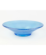 Diamond Blue Stretch Glass Flared Bowl, Antique c1920s Straight Sided 10... - £27.97 GBP