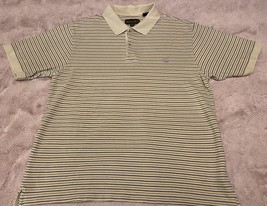 Timberland Beige Striped Cotton Polo Shirt Sz Large - £11.84 GBP