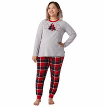 Eddie Bauer Women&#39;s Size Small Gray 2 Piece Christmas Pajama Set NWT - £14.38 GBP