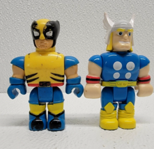 Mega Bloks Marvel Figures Thor Wolverine Avenger Vintage Toys - $9.00