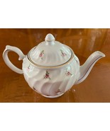 Vintage Windsor England Ceramic Swirl Pink Roses Teapot - $44.54