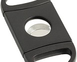 Bey-Berk Black Oval ABS Plastic Guillotine Cigar Cutter with Leather Pouch - £12.13 GBP