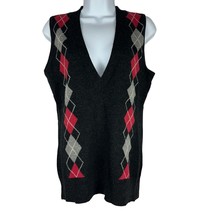 CAbi Women&#39;s 100% Lamb&#39;s Wool Sleeveless V-Neck Sweater Size S Black - $23.13