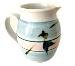 Georgetown Pottery Maine Handmade Porcelain Pitcher Blue &amp; White 5&quot;H  18... - £10.61 GBP