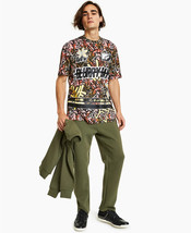 Guess Men&#39;s Blurry Dayz Graphic Oversized Organic Cotton T-Shirt Multicolor-XL - £22.35 GBP